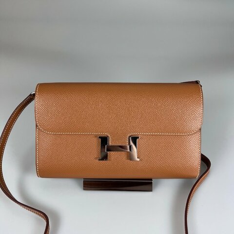 HERMES Y刻 金棕CONSTANCE TO GO 肩背包