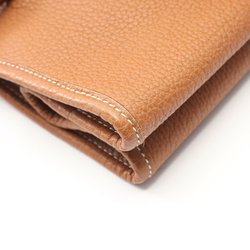 愛馬仕 Garden Party PM 手提包，Negonda 皮革，棕色金色 SHW，二手，女士款-8