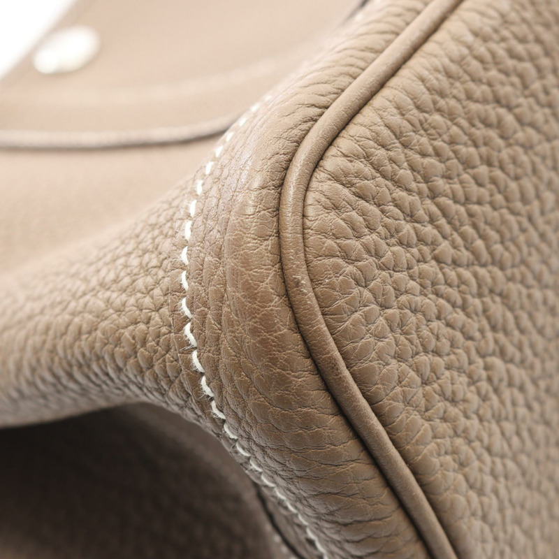 愛馬仕花園派對TPM托特包，Negonda皮革，灰色/灰褐色，SHW，二手-5