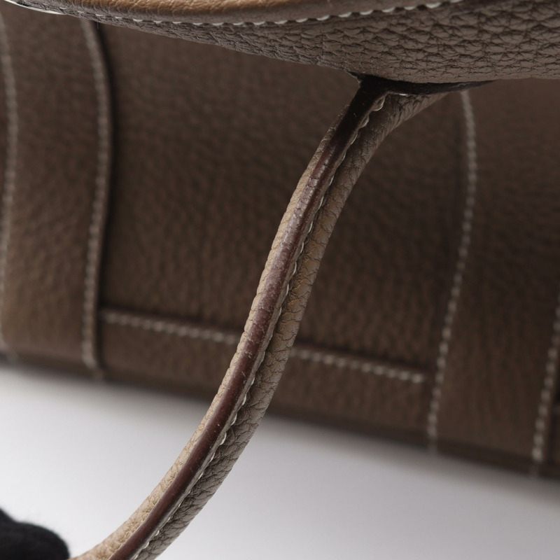 愛馬仕花園派對TPM托特包，Negonda皮革，灰色/灰褐色，SHW，二手-6