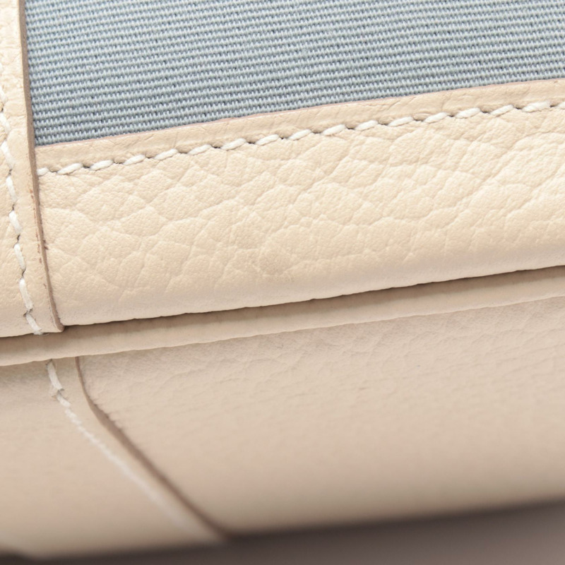 愛馬仕花園派對TPM托特包，帆布皮革材質，藍色米色，二手。-5