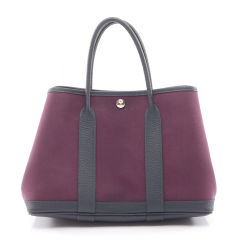 愛馬仕 Garden Party TPM 手提包，帆布材質，卡西斯皮革，二手