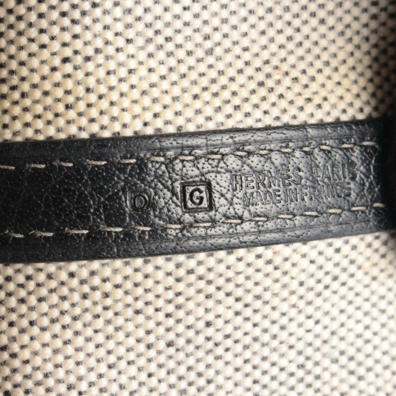 愛馬仕 Garden Party PM 手提包 Negonda 皮革 Toile H 帆布 米白色 二手 G-4