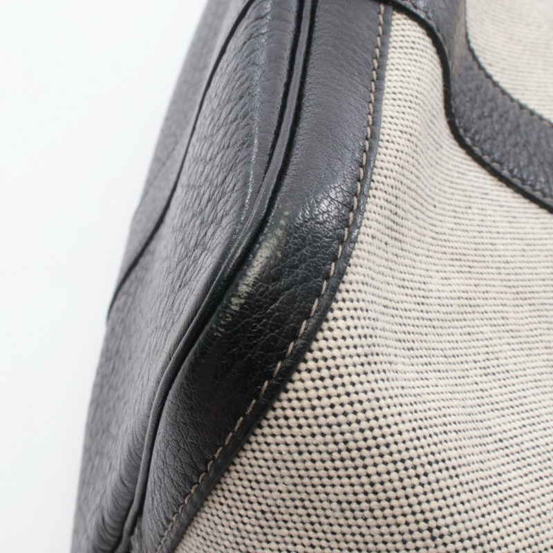 愛馬仕 Garden Party PM 手提包 Negonda 皮革 Toile H 帆布 米白色 二手 G-9