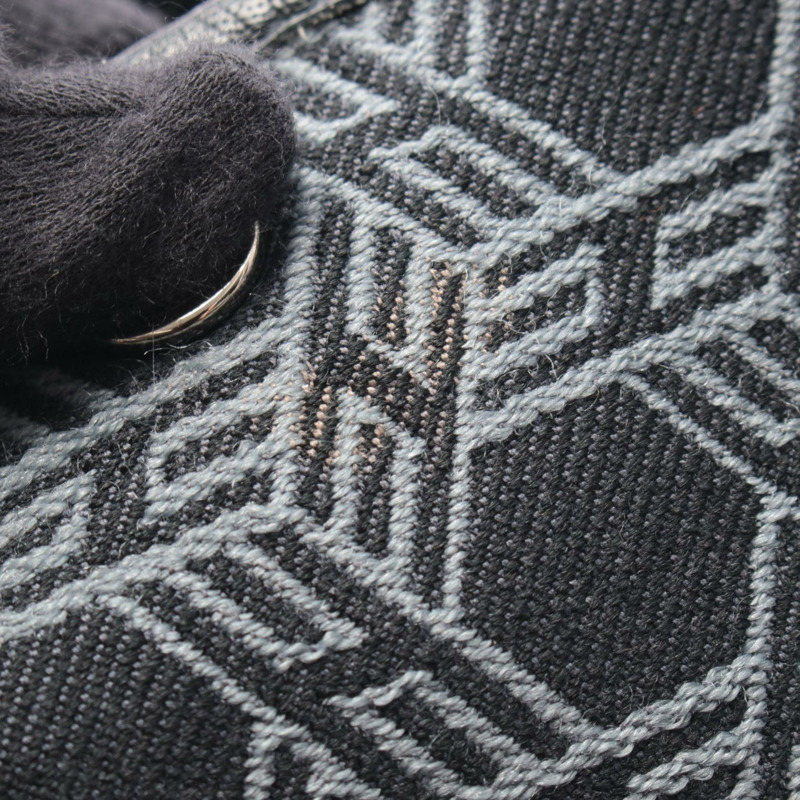 愛馬仕花園派對TPM托特包，帆布材質，黑色/灰色，二手，K SHW-5