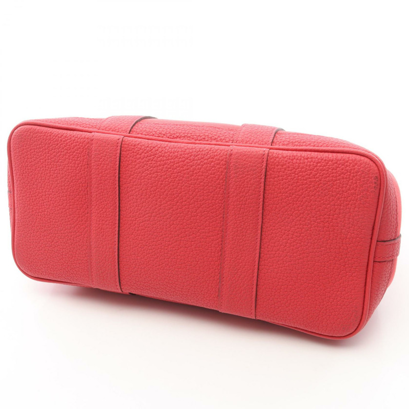 愛馬仕花園派對TPM手提包，Negonda皮革，Toile officier帆布，紅色，二手-8