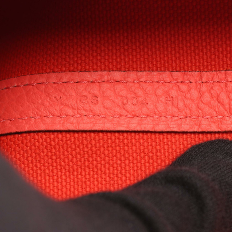 愛馬仕 Garden Party TPM 托特包，軍綠色帆布皮革，紅色 SHW 二手-4