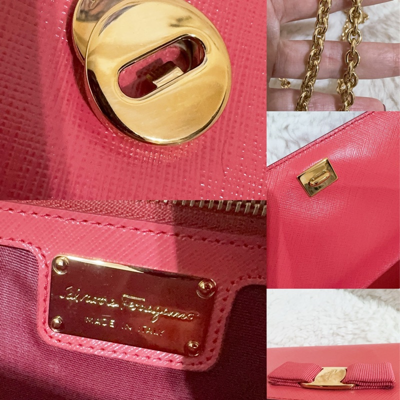 未使用經典Salvatore Ferragamo鏈條包-2