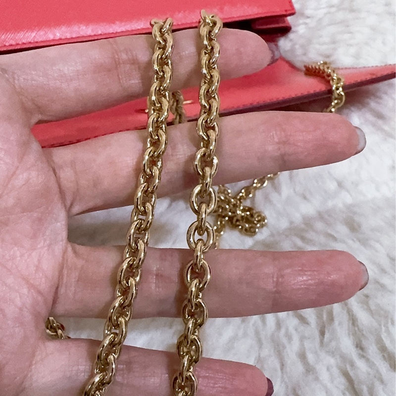 未使用經典Salvatore Ferragamo鏈條包-31