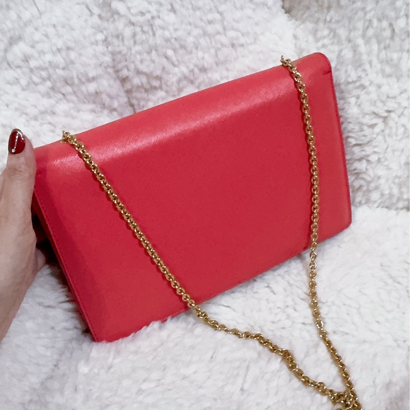 未使用經典Salvatore Ferragamo鏈條包-47