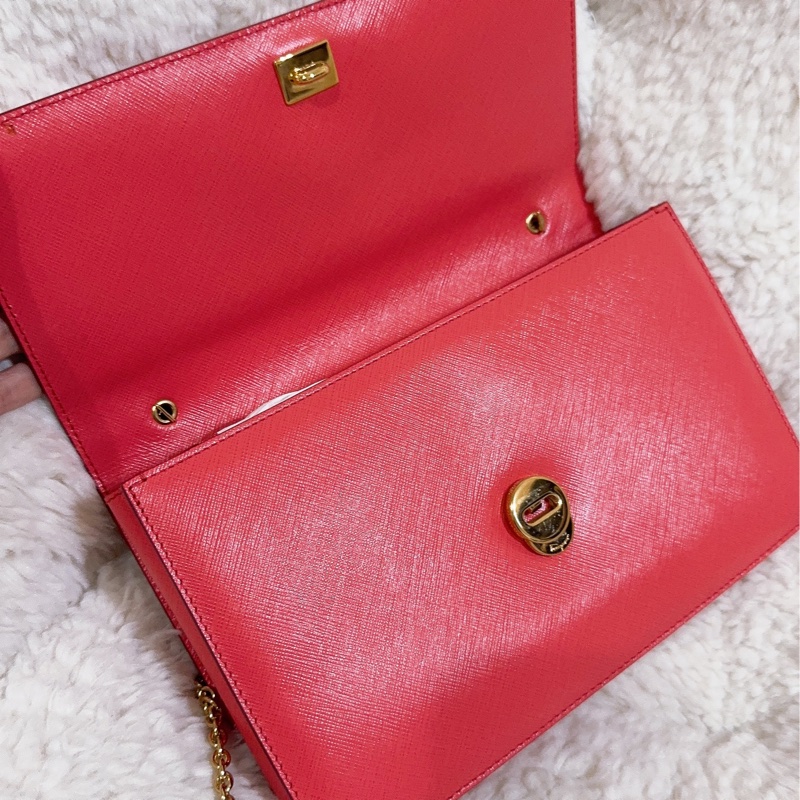 未使用經典Salvatore Ferragamo鏈條包-49