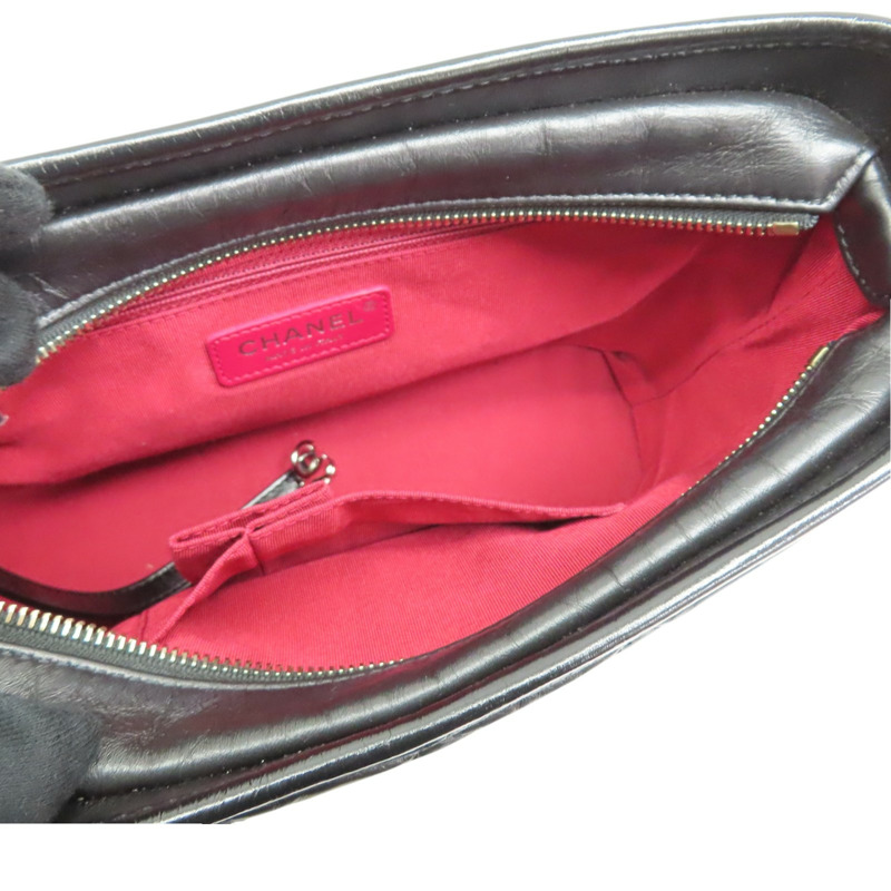 黑色 菱格紋 牛皮 Gabrielle 流浪包 肩背包【CHANEL 香奈兒】 AS1521-4