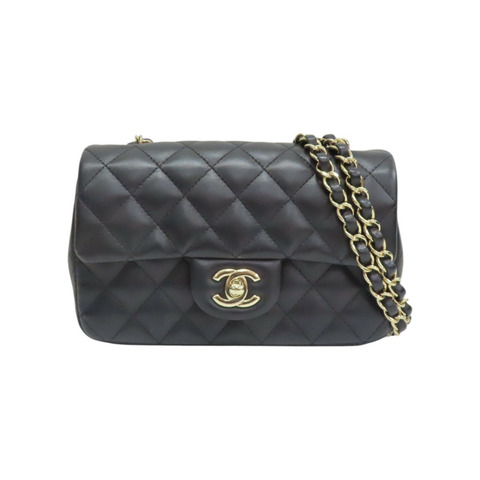 黑色 菱格紋 羊皮 COCO 20 鍊帶 肩背包 無卡【CHANEL 香奈兒】 A69900