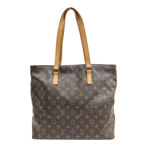 棕色 原花帆布 Cabas Mezzo 肩背包【LOUIS VUITTON LV 路易威登】 M51151