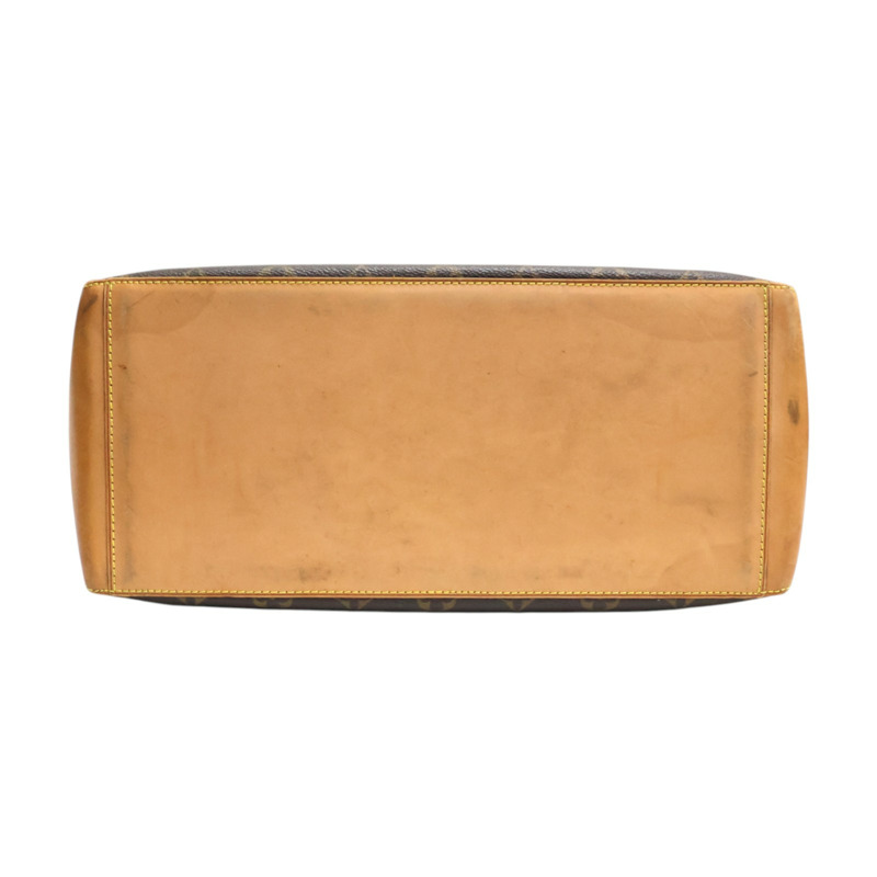 棕色 原花帆布 Cabas Mezzo 肩背包【LOUIS VUITTON LV 路易威登】 M51151-3