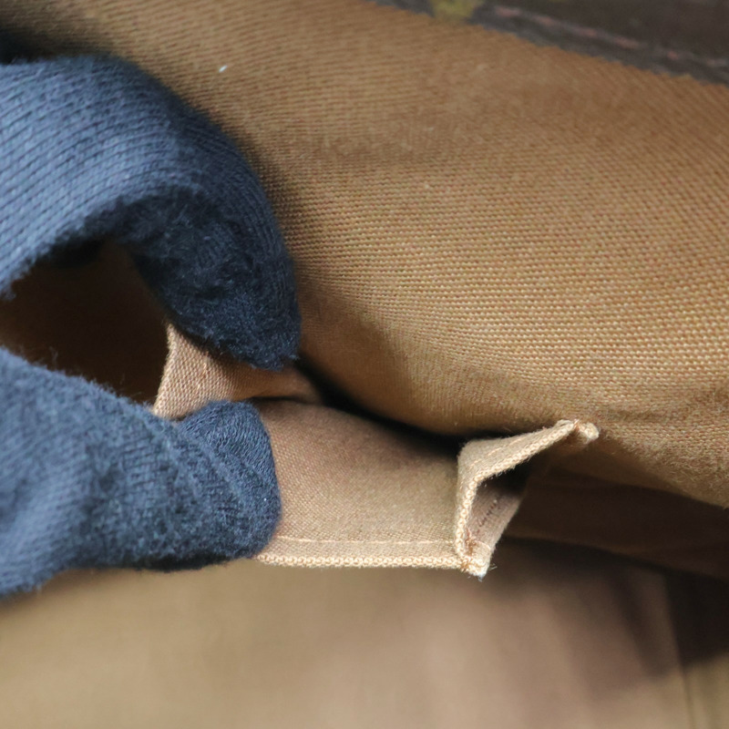 棕色 原花帆布 Cabas Mezzo 肩背包【LOUIS VUITTON LV 路易威登】 M51151-5