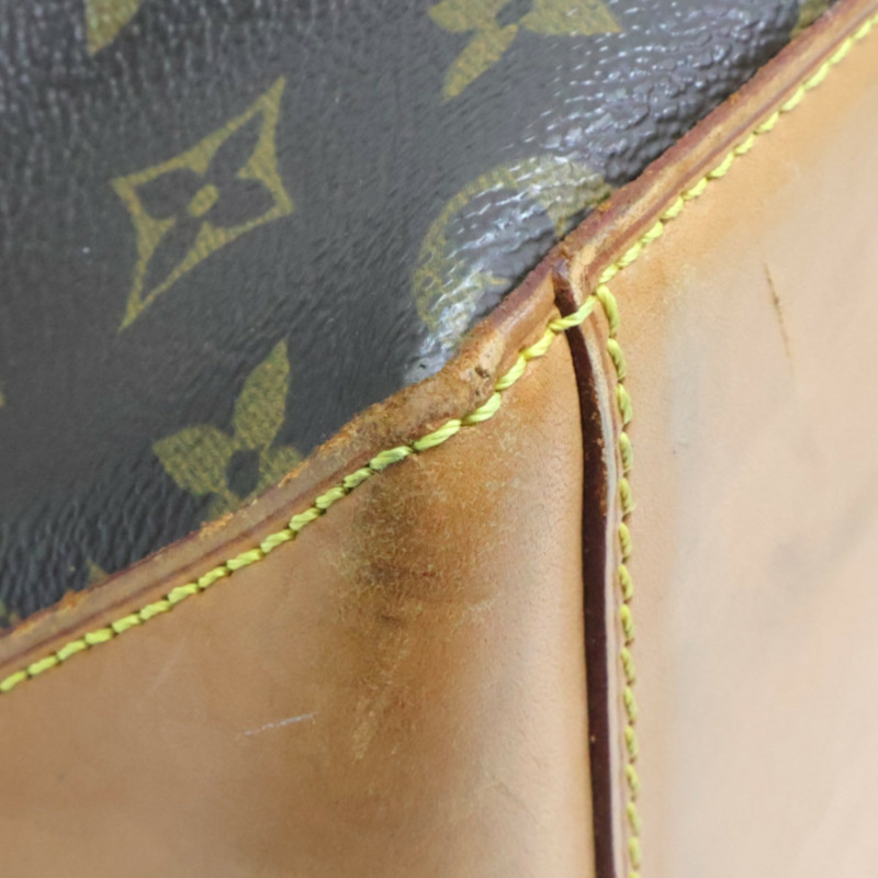 棕色 原花帆布 Cabas Mezzo 肩背包【LOUIS VUITTON LV 路易威登】 M51151-13