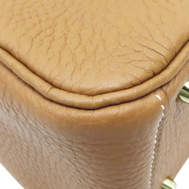 金棕色 Clemence牛皮 Lindy Mini 20 肩背包 G刻 金扣【HERMES 愛馬仕】-10