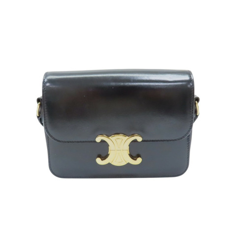 黑色 牛皮 Teen Triomphe 肩背包【CELINE 賽琳】 188423