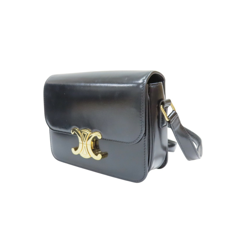 黑色 牛皮 Teen Triomphe 肩背包【CELINE 賽琳】 188423-2