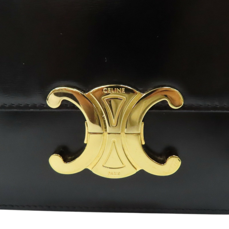 黑色 牛皮 Teen Triomphe 肩背包【CELINE 賽琳】 188423-5