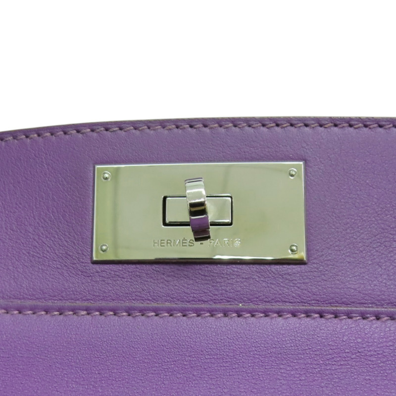 紫色 Swift牛皮 Toolbox 26 兩用包 U刻 銀釦【HERMES 愛馬仕】 062209CK-5