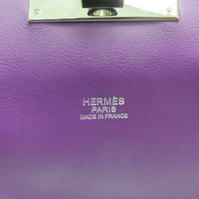 紫色 Swift牛皮 Toolbox 26 兩用包 U刻 銀釦【HERMES 愛馬仕】 062209CK-6