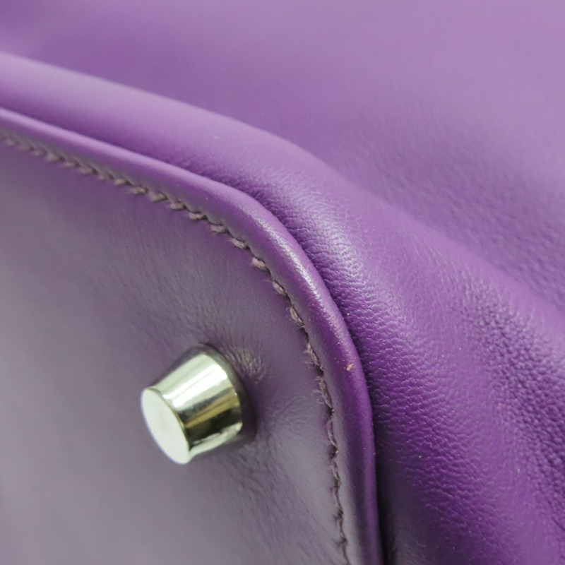 紫色 Swift牛皮 Toolbox 26 兩用包 U刻 銀釦【HERMES 愛馬仕】 062209CK-11