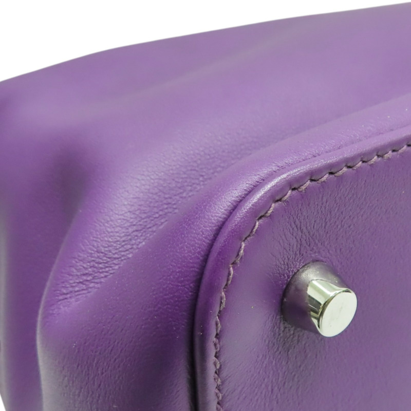 紫色 Swift牛皮 Toolbox 26 兩用包 U刻 銀釦【HERMES 愛馬仕】 062209CK-12