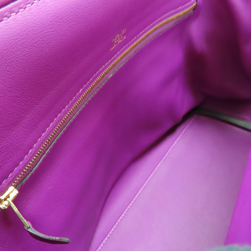 海葵紫色 Swift Togo牛皮 24/24 29 两用包 D刻 金扣【HERMES 愛馬仕】 H075240CC-4