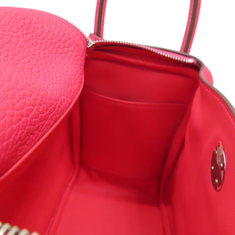 極致粉 Clemence牛皮 Lindy Mini 肩背包 Y刻 銀扣【HERMES 愛馬仕】 H079086CK-5