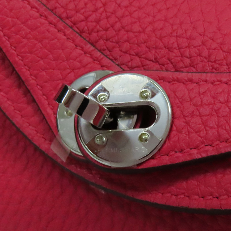 極致粉 Clemence牛皮 Lindy Mini 肩背包 Y刻 銀扣【HERMES 愛馬仕】 H079086CK-7