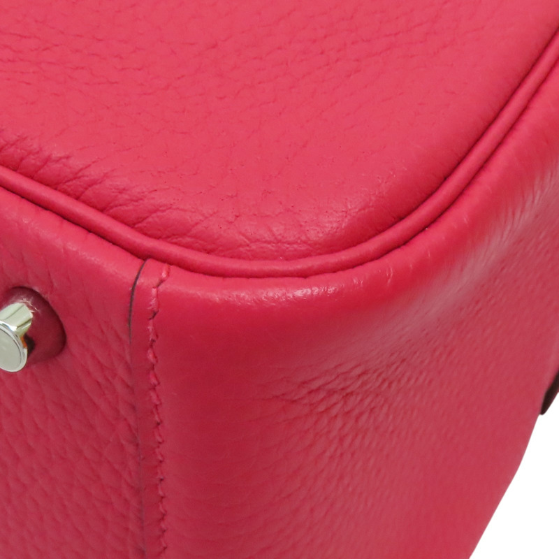 極致粉 Clemence牛皮 Lindy Mini 肩背包 Y刻 銀扣【HERMES 愛馬仕】 H079086CK-11