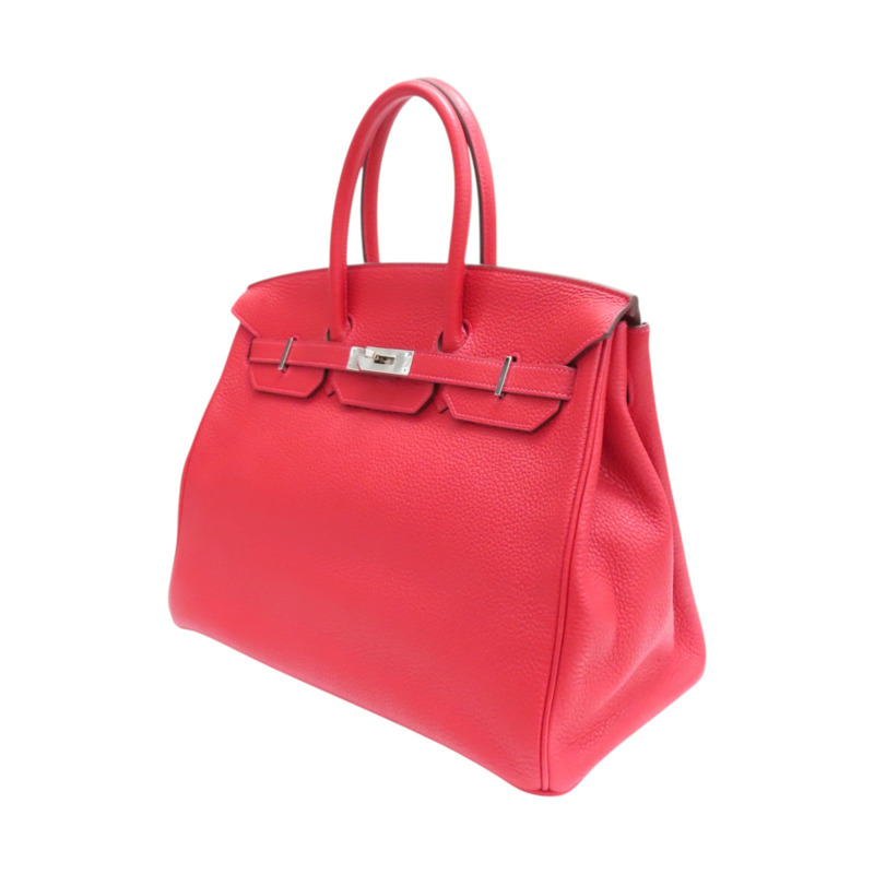 法拉利紅色 Clemence牛皮 Birkin 35 柏金包 手提包 C刻 銀扣【HERMES 愛馬仕】-2