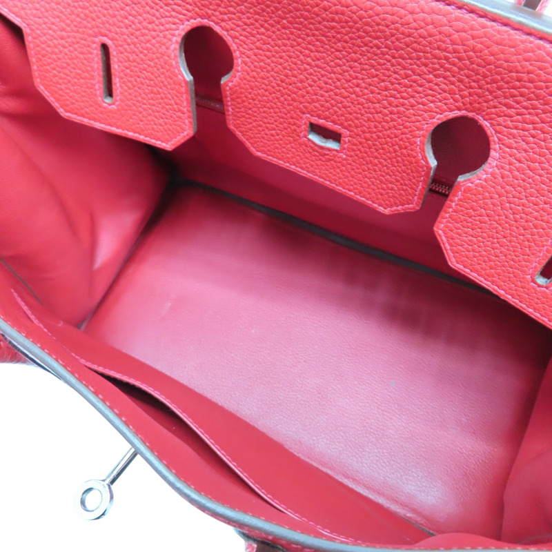 法拉利紅色 Clemence牛皮 Birkin 35 柏金包 手提包 C刻 銀扣【HERMES 愛馬仕】-4