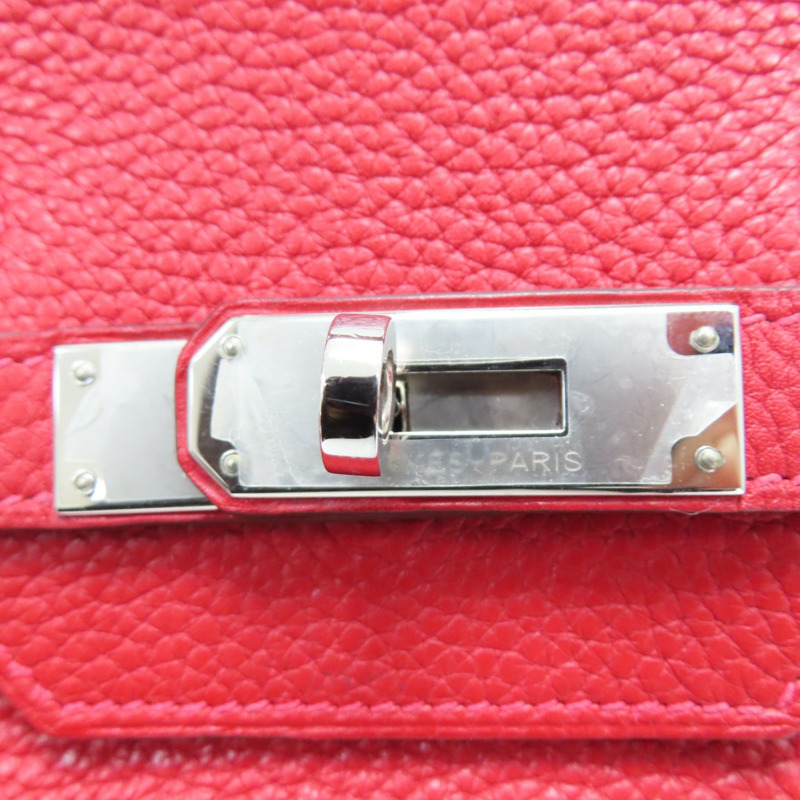 法拉利紅色 Clemence牛皮 Birkin 35 柏金包 手提包 C刻 銀扣【HERMES 愛馬仕】-9