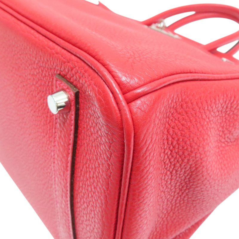 法拉利紅色 Clemence牛皮 Birkin 35 柏金包 手提包 C刻 銀扣【HERMES 愛馬仕】-12