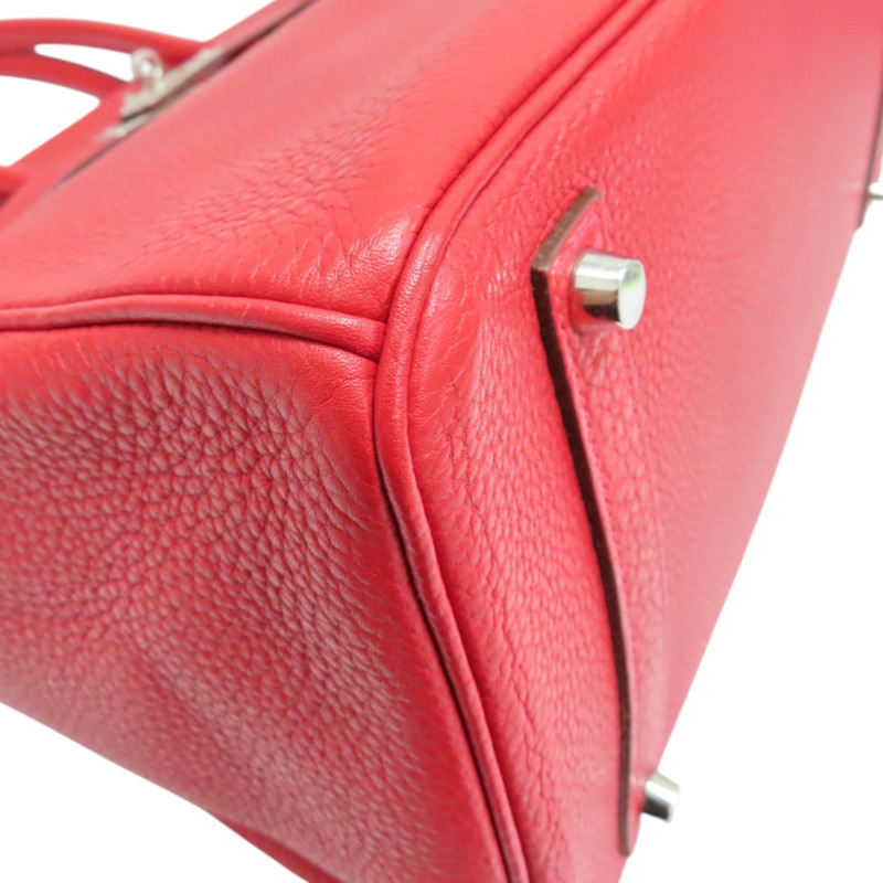 法拉利紅色 Clemence牛皮 Birkin 35 柏金包 手提包 C刻 銀扣【HERMES 愛馬仕】-13