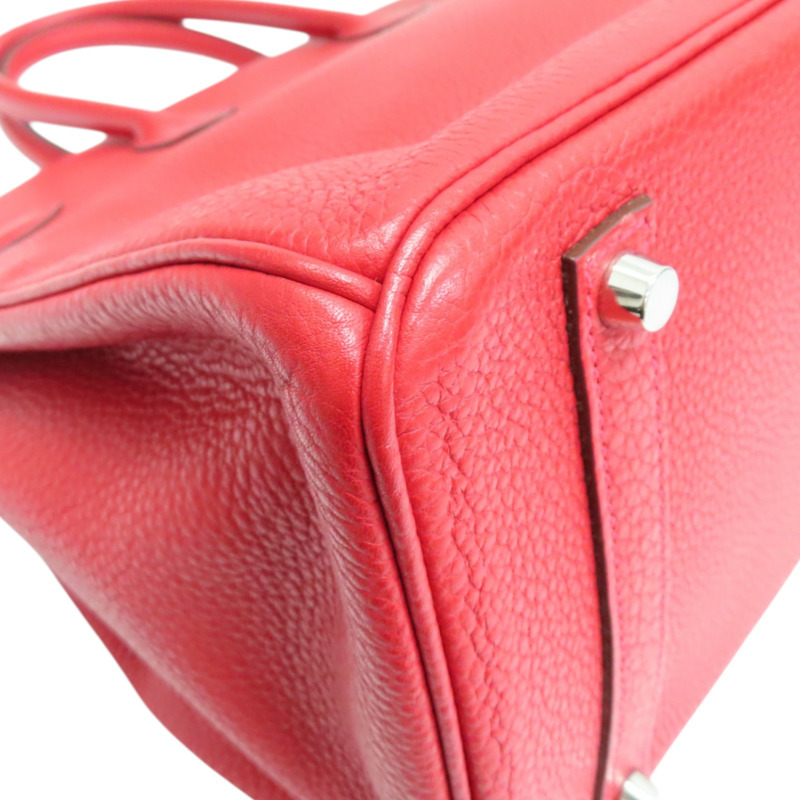 法拉利紅色 Clemence牛皮 Birkin 35 柏金包 手提包 C刻 銀扣【HERMES 愛馬仕】-14