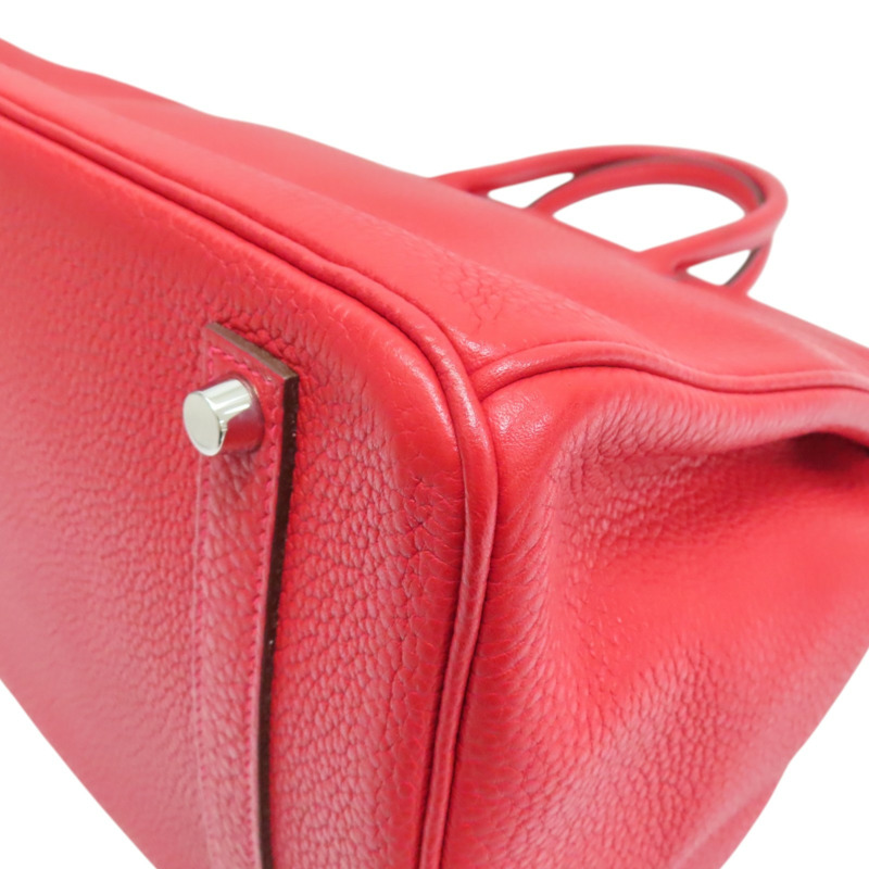 法拉利紅色 Clemence牛皮 Birkin 35 柏金包 手提包 C刻 銀扣【HERMES 愛馬仕】-15