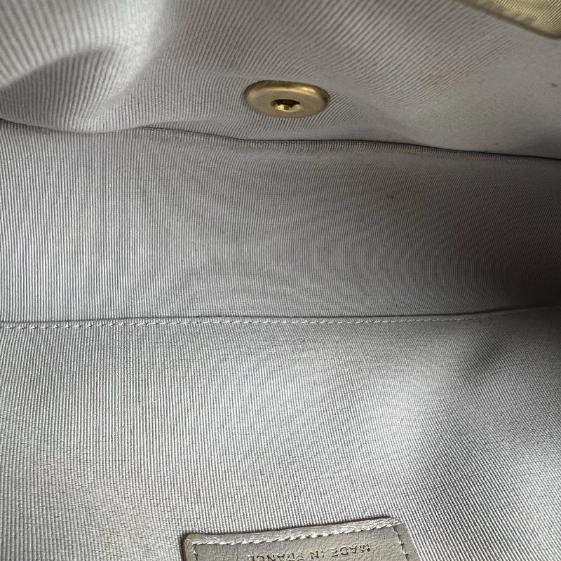 CHANEL CF灰珍珠季節款側肩包 AS2563/晶片款-7