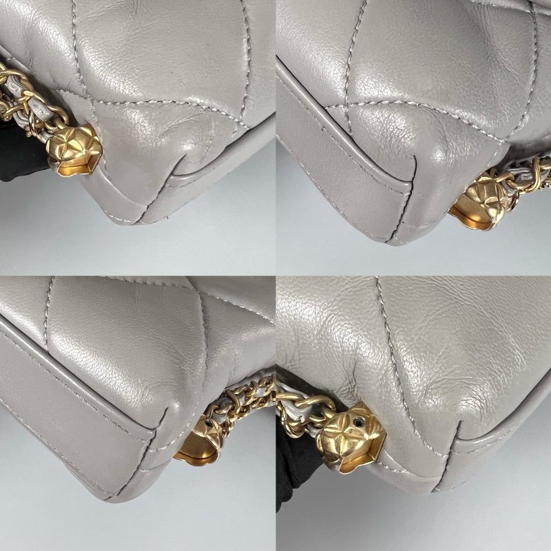 CHANEL CF灰珍珠季節款側肩包 AS2563/晶片款-10