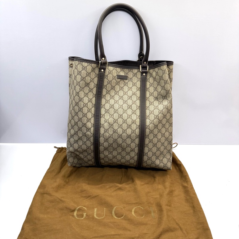 GUCCI 古馳 PVC緹花帆布托特包 SUPREME TOTE 223668-2