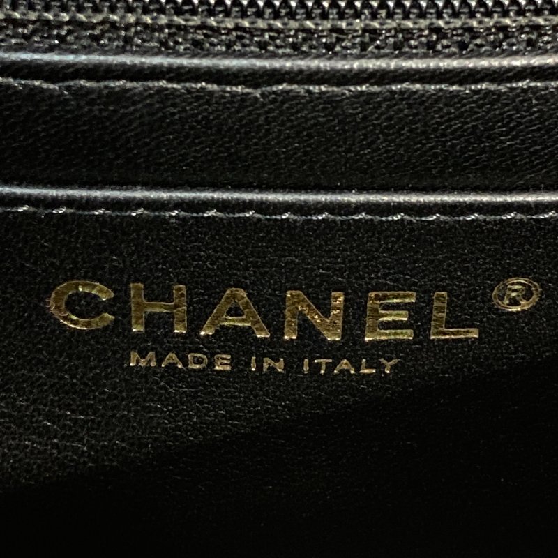 CHANEL 香奈兒 CF MINI 經典翻蓋側背包 小羊皮 黑色 金釦-13