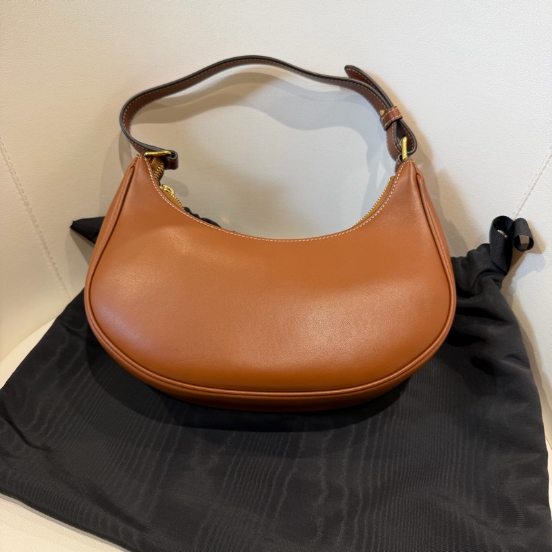 CELINE 棕色Logo手提包 🩷 刺繡凱旋門-6