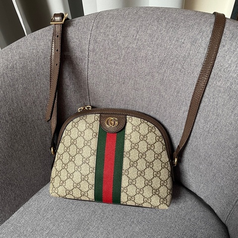 莉亞精品♡ Gucci 499621 老花貝殼包 二手