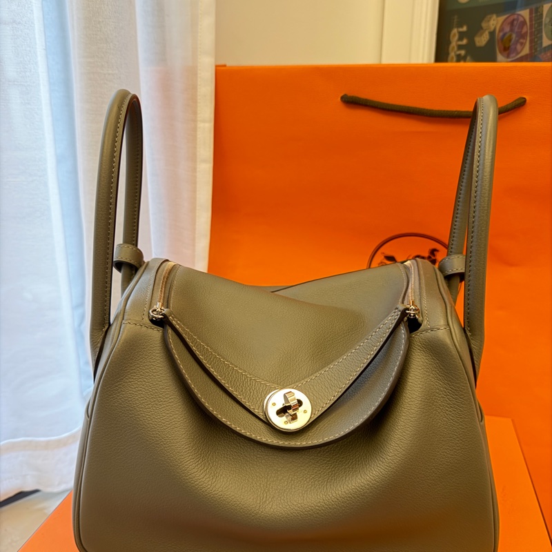 Hermès Lindy 26 積雨雲灰 24年W刻(0L Gris Meyer) 銀扣-1