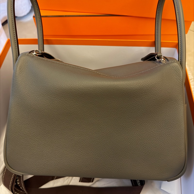 Hermès Lindy 26 積雨雲灰 24年W刻(0L Gris Meyer) 銀扣-11