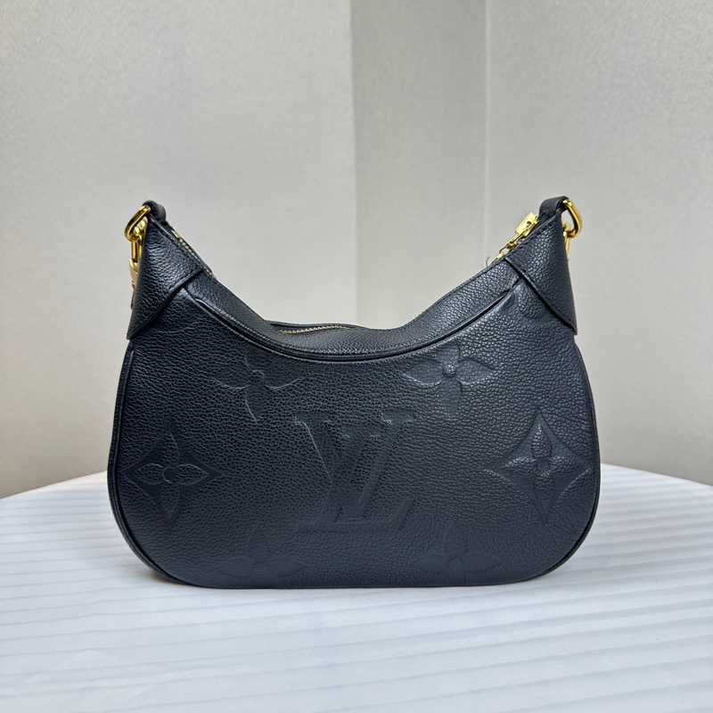 路易威登/Louis Vuitton Bagatelle 金扣黑色老花牛皮 配長短肩帶24x7.5x18cm-1