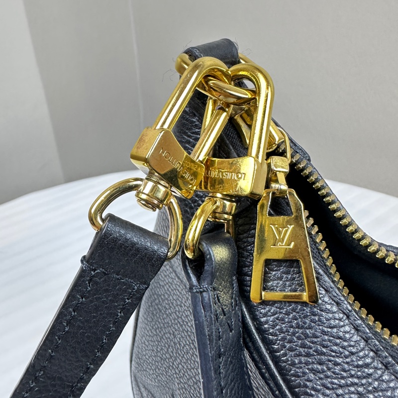 路易威登/Louis Vuitton Bagatelle 金扣黑色老花牛皮 配長短肩帶24x7.5x18cm-6